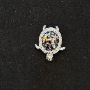 Silver and Gold Turtle Brooch